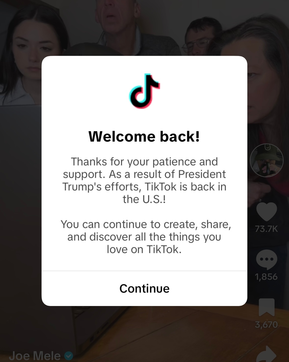 TikTok恢复服务，美国网友激动到沸腾！